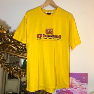 Vintage yellow Diesel tee L